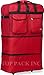 Rolling Wheeled Duffle/duffel Bag/spinner Suitcase Luggage Expandable (36 inch, Red)