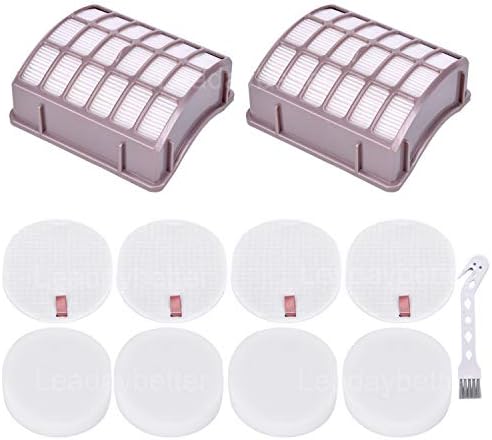 Leadaybetter 2 Hepa + 4 Foam & Felt Filters For Shark Navigator Professional (Nv70 Nv71 Nv80 Nvc80C Uv420) And Shark Rotator Professional Xl Capacity (Nv90 Nv95) Compare To Part # Xff80 & Xhf80