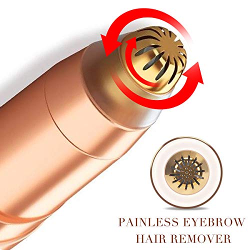 Eyebrow Hair Trimmers Battery Powered Brow Epilator for Women Eyebrow Trimmer Epilator Eye Brow Remover Electric Facial Brows Hair Removal (Battery not Included) - Thumbnail 5