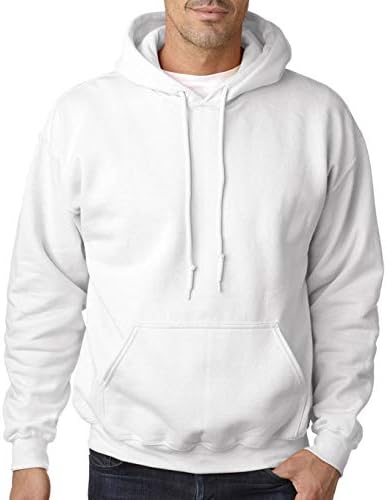 Ektarfa Men's Cotton Plain Hoodie (White)