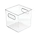mDesign Plastic Kitchen Pantry Cabinet, Refrigerator or Freezer Food Storage Bins with Handles - Organizer for Fruit, Yogurt, Snacks, Pasta - Food Safe, BPA Free, 6