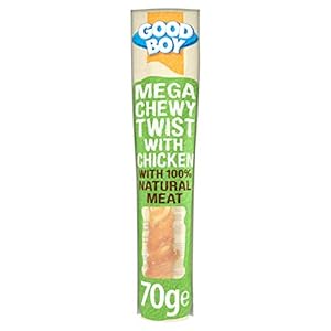 Good-Boy-Mega-Chewy-Twist-With-Chicken-Dog-Treats-Made-With-100-Natural-Chicken-Breast-Meat-70-Grams-High-In-Protein-Dog-Treats-Case-of-18 Good Boy - Mega Chewy Twist - Made With 100% Natural Chicken Breast Meat - 70 Grams - High In Protein Dog Treats - Case…