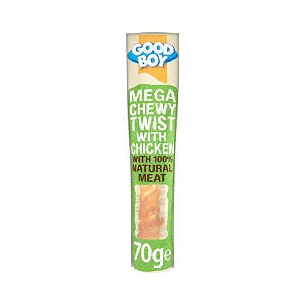 Good-Boy-Mega-Chewy-Twist-With-Chicken-Dog-Treats-Made-With-100-Natural-Chicken-Breast-Meat-70-Grams-High-In-Protein-Dog-Treats-Case-of-18 Good Boy - Mega Chewy Twist - Made With 100% Natural Chicken Breast Meat - 70 Grams - High In Protein Dog Treats - Case…