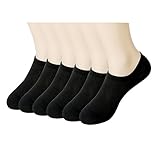 Mens Thin Casual Invisiable No Show Socks Non Slip Heel Grip 6 Pairs