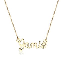 Turandoss Jamie Necklace, 14K Gold Plated Name