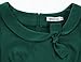 MUXXN Lady Flattering Short Sleeve Solid Color Party Pencil Dress (L Drak Green)