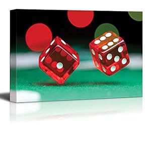 Two Dice Casino Concept Wall Decor
