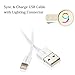 Lightning Cable, KOOWIEN 4Pack 6ft Extra Long 8Pin USB Syncing and Charging Cord for iPhone 7/7 Plus, 6s plus/6s/6 plus/6, se/5s/5c/5, iPad Air/Pro/Mini, iPod nano/touch (White)