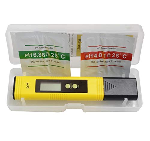 HJuyYuah Electric Digital PH Meter Tester Pocket Water Hydroponics Pen Aquarium Pool Test Yellow
