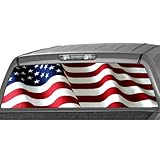 AMERICAN FLAG WAVING Rear Window Graphic Decal Tint Sticker Truck suv ute minivan