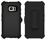 Galaxy S7 Case, ToughBox®  [Armor Series] [Shock Proof] [Black] for Samsung Galaxy S7 Case [Built in Screen Protector] [With Holster & Belt Clip] [Fits OtterBox Defender Series Belt Clip]