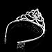 Vinida Crystal Tiara Crown Headband for Wedding Prom Bridal Birthday (Sliver)