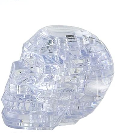 FIRERO 2018 New Hot 3D Crystal Puzzle Skull Clear Model DIY Gadget Blocks Building Toy Gift (White)
