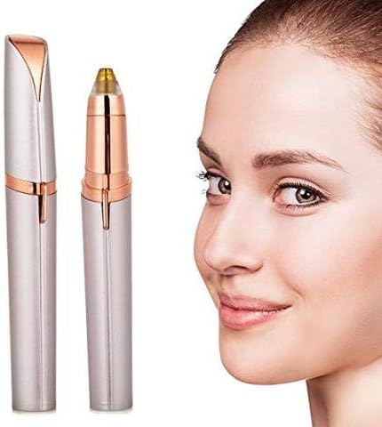 Flawless Eyebrow Hair Remover Electric Painless Trimmer for Women, Portable Eyebrow Hair Removal with Light, Battery Not Included
