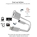 iPhone Splitter for 7 / 8 / 10 / X Adapter Cable By Tip-Top Home Goods 2 in 1 Lightning Charging Port 3.5mm Aux Headphone Jack iOS 11 for X / 8 / 7 and Plus Models