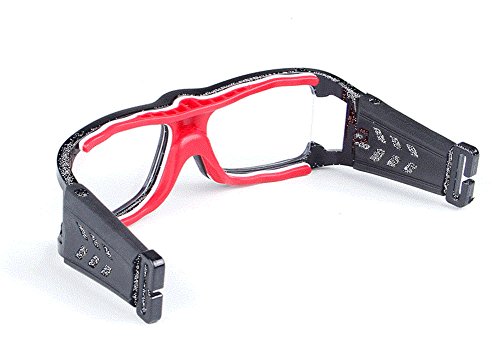 Lorsoul Unisex Outdoor Sports Goggles Safety Protective Glasses Eyewear with Anti-fog Lens & Adjustable Strap for Cycling Basketball Football Hockey Rugby (SAN Antonio Black) - Thumbnail 5