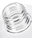 Clear 16 oz / 500 ml Professional Cylinder PET Plastic Bottles (BPA Free) with Wide Silver Disc Cap Lid (6 Pack)