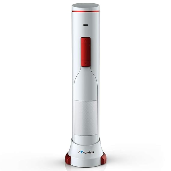 iTronics wiederaufladbar Elektrischer Korkenzieher automatischer Weinöffner Universal Wein Flaschenöffner Kapselheber mit Kap