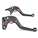 GZYF Short Brake Clutch Levers for Kawasaki 2000-2004 ZX6R 2004-2005 ZX10R / 2003 2004 2005 2006 Z1000 BLK Black and Red