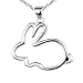 Chaomingzhen 925 Sterling Silver Bunny Pendants Necklaces for Women,Girls