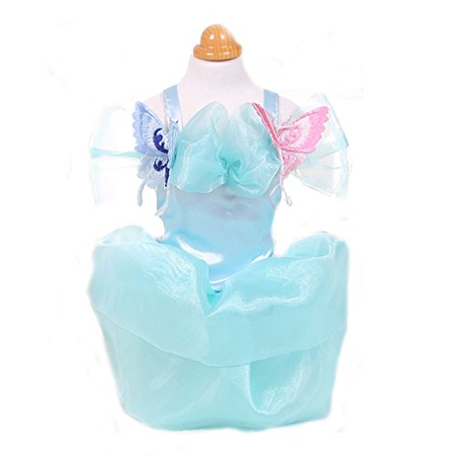BBEART Pet Clothes, Small Dog Sweet Organza Dress Cat Puppy Butterfly Skirt Harness Clothing Breathable Costumes For Spring and Summer Apparel