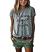 Making Magic Happen Shirt Women Short Sleeve Cute Funny Vacation Tee T-Shirt L Gray
