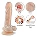 Realistic Dildo with Suction Cup, BEING FETISH Silicone Bendable 7.5 Inch G-Spot Dildo Premium Liquid Silicone Penis Dong Adult Sex Toy for Woman Female Masturbation Flesh Skin Body Safe
