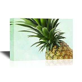 Canvas Wall Art - Pineapple Closeup - Giclee Print Gallery Wrap Modern Home Art | Ready to Hang - 12x18 inches