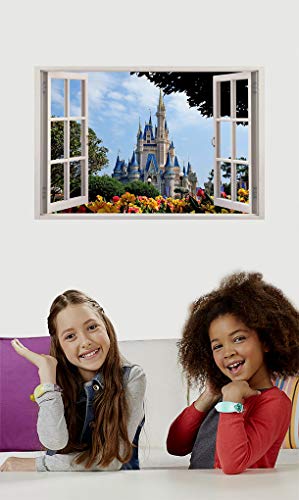Disney Castle 3D Window Decal Wall Sticker Home Decor Art Mural Kids J168, Giant