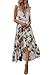 Bbalizko Womens Sleeveless Long Party Dress Floral Print Embroidered High-Low Hem Maxi Dress