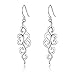 Highly Polished Sterling Silver Filigree Dangle Drop Earrings