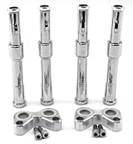 Zipper's Telescoping Pushrod Cover Kit with Twin Bases, Stock Length