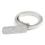 TopTie Rhinestone Buckle Spring Waist Belt