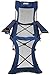 ANIGU Mesh Lounge Reclining Folding Camp Chair with Footrest (Blue)