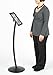 Displays2go Floor-Standing Sign Holder with Snap-Open Frame for 8.5 x 11 Inches Graphics - Powder Coated Black Aluminum (00810878021782)