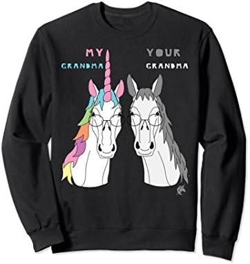 Unisex My-Your Grandma Unicorn-Horse Medium Black