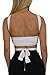 KAKALOT Women's Criss Cross Halter Bandage Crop Tops Cut Out Active Bustier Cami S White