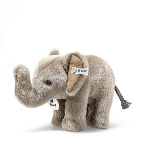 Steiff Gray Trampili Elephant Premium Plush Toy, 5”, Grey, Button in Ear Symbol, Machine Washable (64487)