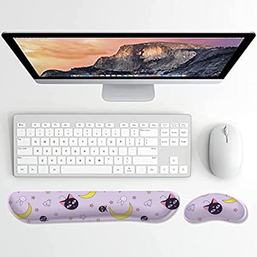 Sailor Moon Keyboard Wrist Rest Anime Cute Kawaii Mouse Pad with Wrist