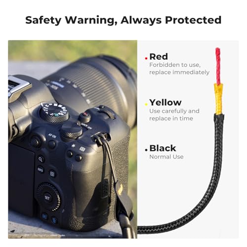 K&F Concept Camera Strap, Professional Wide Camera Strap, Adjustable Camera Shoulder Strap 109-133 cm for SLR DSLR Cameras, Camera Strap with Removable Zip Pocket