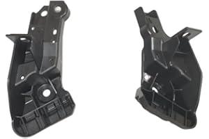 Pair of Front Grille Upper Side Brackets for Honda HR-V (HRV) 2016-2020 - Black ABS Replacement Parts (OEM 71151-TFT-H00, 711