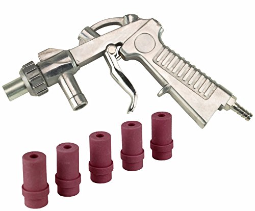 Blast Media Gun & (5) 6MM Nozzles for 25 60 90 Sandblast Cabinet