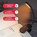 LoveReading Amber Mood and Blue Light Blocking Reading Light - Rechargeable Book Night Light for Reading in Bed - Clip on - Portable Bendable Neck - LED - USB Or Battery Operated - Reduces Eye Strain