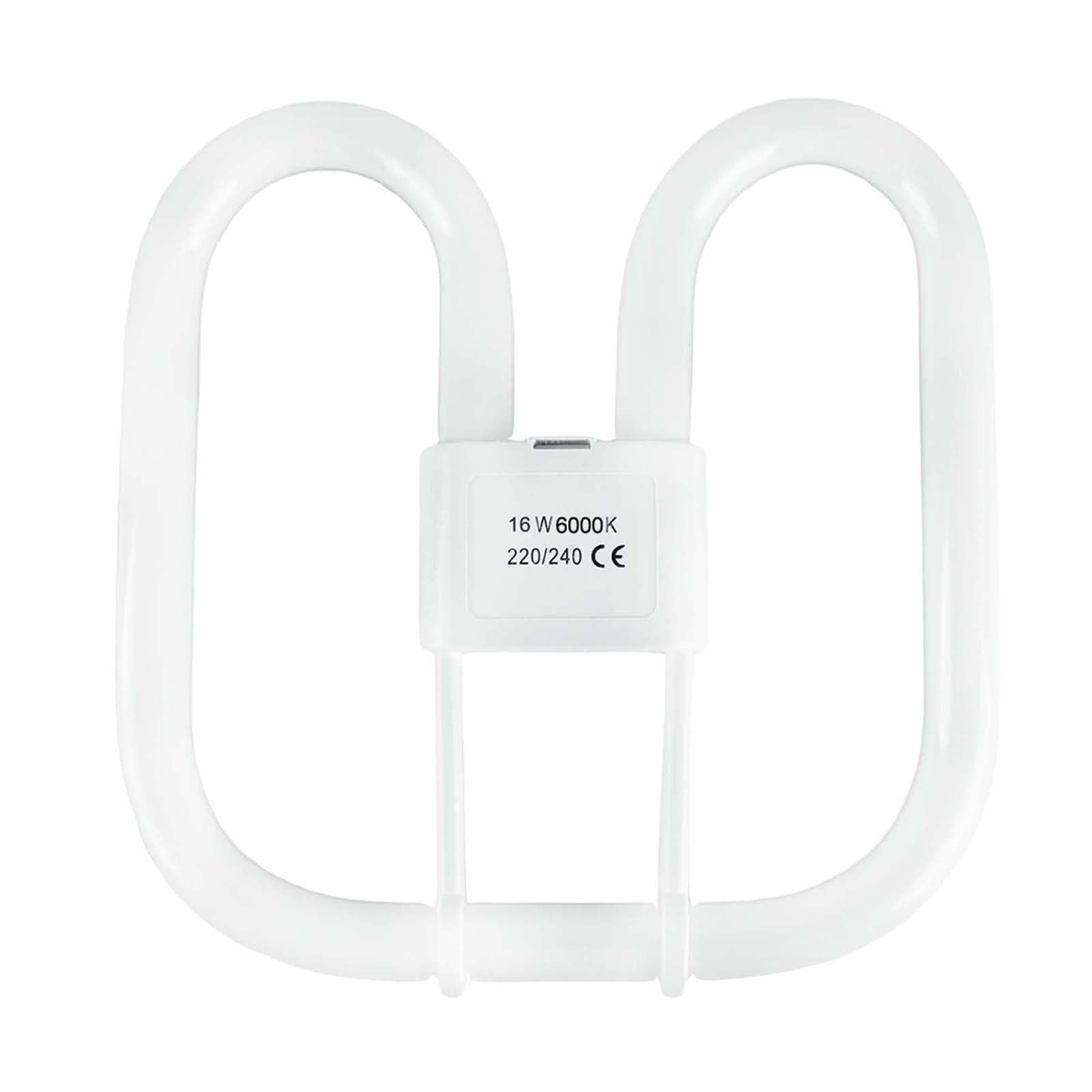 16W GR10Q Compact Fluorescent Lamp，4 Pin Light Bulbs Cold White 6000k Non-Dimmable，950LM，AC 230V，Recessed Ceiling Light，Energy Saving Light Bulbs，Pack of 1.