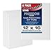 U.S. Art Supply 12 x 16 inch Stretched Canvas 12-Ounce Primed 6-Pack - Professional White Blank 3/4