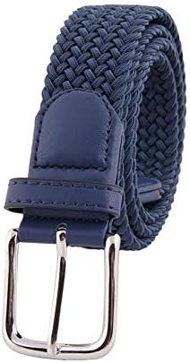 Belts For Man Elastic Band Casual Trousers Belts Buckle Multicolor Woven Men 's Belts Wish Gift Box