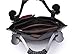 Celsino Women Handbag Clutch Purses Shoulder Bag Large Flower PU Leather with Wooden Handle Bags (Black)