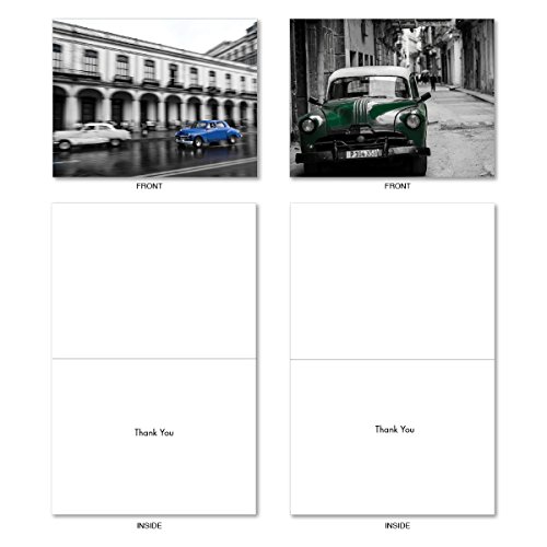 image for The Best Card Company Box of 10 Thank You Note Cards (4'' x 5 ¼'') wi