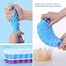 Ice Cube Trays Silicone with Lids 2 Packs TIME4DEALS Food Grade Ice Trays 74 Cube with Spill-Resistant Removable Lid BPA Free Ice Cube Molds for Whiskey Storage, Purple & Blue