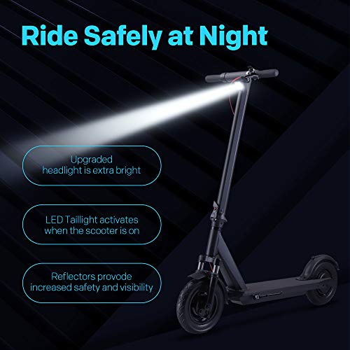 QINGOR Electric Scooter Powerful 350W Motor 10” Solid Tires OneStep
